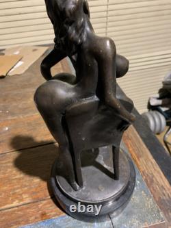 Art Deco Sculpture Nude Woman Bust Statue Figurine Bronze Hot Casting