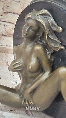 Art Deco Sculpture Nude Woman Girl Erotic Female Body Bronze Statue Sale