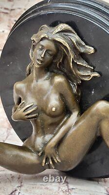 Art Deco Sculpture Nude Woman Girl Erotic Female Body Bronze Statue Sale Nr