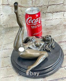 Art Deco Sculpture Nude Woman Girl Erotic Female Body Bronze Statue Solved