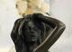 Art Deco Sculpture Sexy Nude Erotic Woman Bronze Statue Figurine Deal