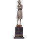 Art Deco Style Bronze Woman Sculpture After Demetre Chiparus