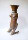 Art Deco Vase 33x10x12 Arisztid Szendy Woman's Body In Brown Patinated Brass