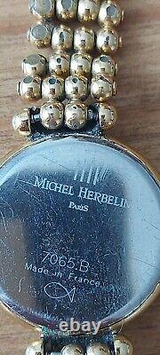 Art Deco Watch for Women by Michel Herbelin, Gold Plated