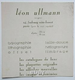 Art Deco Women Book Pochoir Gravure Leon Ullmann Imagier Xx°