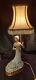 Art Deco Porcelain Table Lamp In The Shape Of A Woman Figurine, Night Light/lamp