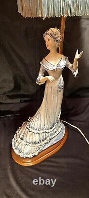 Art Deco porcelain table lamp in the shape of a woman figurine, night light/lamp