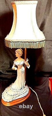 Art Deco porcelain table lamp in the shape of a woman figurine, night light/lamp