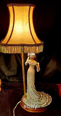 Art Deco porcelain table lamp in the shape of a woman figurine, night light/lamp