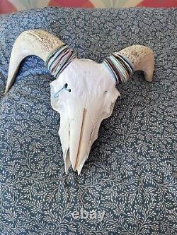 Art Deco sculpture, Corsican Ram Skull, Christmas Gift