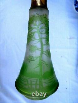 Art Nouveau Atomizer Perfume Bottle, Art Deco, Acid-free Glass Paste