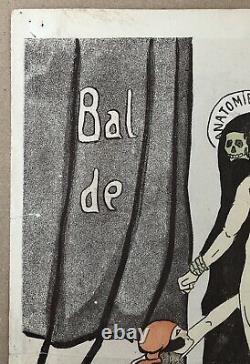 Bal De L'internat 1921 Invitation Original Art Deco Supplement Women Nudes Dead