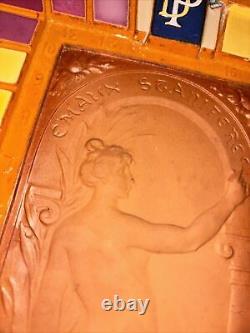 Bas Relief Terracotta Perrusson Desfontaines Enamel Nude Woman Art Deco