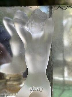 Beautiful Marquise Molines 1930s Art Deco Woman & Glass Perfume Bottle