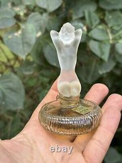 Beautiful Marquise Molines 1930s Art Deco Woman & Glass Perfume Bottle