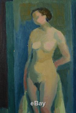 Beautiful Painting Art Deco Young Woman Nude In The Workshop Screen Rolland Rotges1930