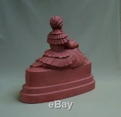 Beautiful Statuette Art Deco, Young Woman In Toilet, Terre Cuite, Signed