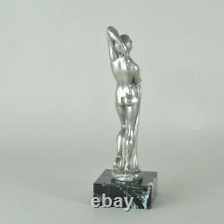 Beck Naked Woman In Bronze, Silver, Signed Sculpture, Early 20th Century