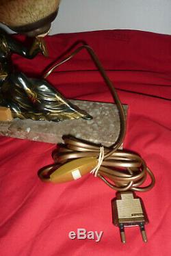 Bedside Lamp Regulates Marble Female Statue Art Deco No Preiss Chiparus Lorenzl
