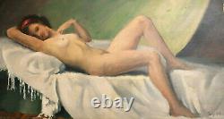 Big And Beautiful Portrait Picture Young Woman Nue Signed Tony Bell (naked Girl)