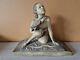 Bohumil Rezl Terracotta Sculpture Patinated Woman With Eagle Art Deco Statue