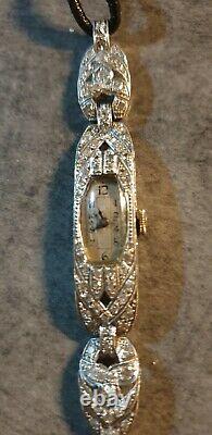 Bracelet Watch Art Deco 1920-1930 Platinum And Diamonds