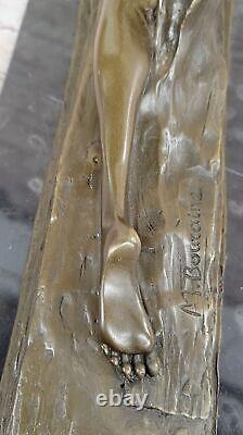 Bronze Art Deco Amazon Signed Woman Female Warrior Cast Sculpture Deal