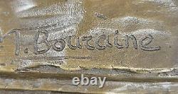 Bronze Art Deco Amazon Signed Woman Female Warrior Cast Sculpture Deal