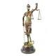 Bronze Colored Marble Art Deco Statue Sculpture Woman Justice Bg-26