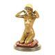 Bronze Colored Marble Art Deco Statue Sculpture Woman New Necklace Bg-22