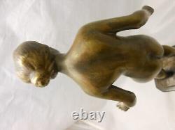 Bronze Hans Keck/Nude Woman Diana/Art Nouveau/Art Deco