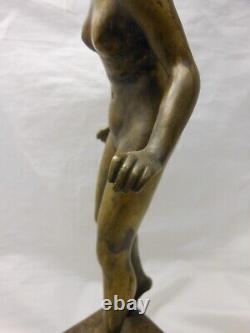 Bronze Hans Keck/Nude Woman Diana/Art Nouveau/Art Deco