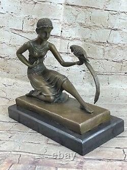 Bronze Made Sculpture Sale / Marble Perrot The And Woman Deco Art Dancer