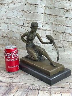 Bronze Made Sculpture Sale / Marble Perrot The And Woman Deco Art Dancer
