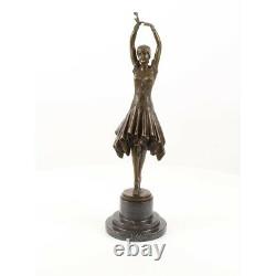 Bronze Marble Art Deco Statue Sculpture Woman Dancer Miss Kita Dsdc-8