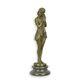 Bronze Marble Art Deco Statue Sculpture Woman Girl Sad Crying Dc-29