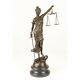 Bronze Marble Art Deco Statue Sculpture Woman Justice Lawyer Notary Dsvg-74