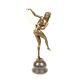 Bronze Marble Art Deco Statue Sculpture Woman Nude Dancer Rings Bj-5