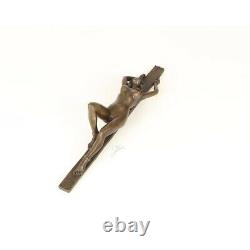 Bronze Modern Art Deco Statue Sculpture Erotic Nude Woman Presspaper Dsfa-38