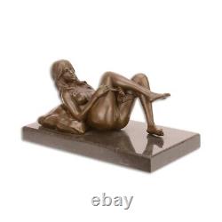 Bronze Modern Marble Art Deco Statue Sculpture Erotic Nude Woman Dsec-23