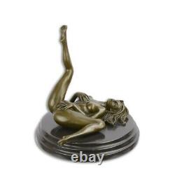 Bronze Modern Marble Art Deco Statue Sculpture Erotic Nude Woman Ec-14