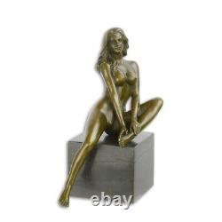 Bronze Modern Marble Art Deco Statue Sculpture Erotic Nude Woman Ec-25