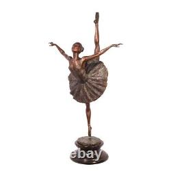 Bronze Modern Marble Art Deco Statue Sculpture Woman Dancer Ballerine Kf-89