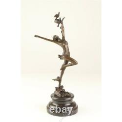 Bronze Modern Marble Art Deco Statue Sculpture Woman Dancer Fa-71