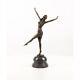 Bronze Modern Marble Art Deco Statue Sculpture Woman Dancer Palmyre Dc-3