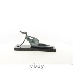 Bronze Modern Marble Art Deco Statue Sculpture Woman Nude Abstract Be-19