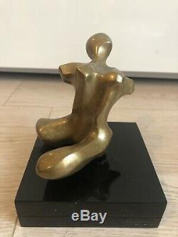 Bronze Statue Signed Michel Jaubert Original Art Deco Femme Nue Erotic Rare
