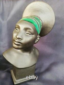 Bust African Woman Ceramics Old/bust Woman Art Deco/style Robj