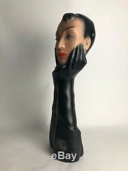 Bust Of Woman Advertising Christian Dior Plaster Art Deco Style