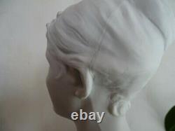 Bust Sculpture Statue Biscuit Woman At The Art Deco Ball Signed Angle Eb Paris